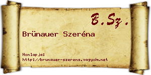 Brünauer Szeréna névjegykártya